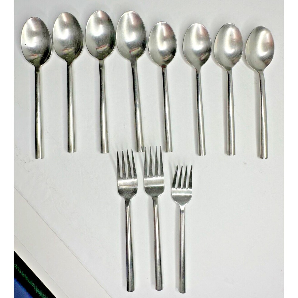 Gibson Barrel Round Stainless Flatware Replacement 11 PC Fork Spoon Knife
